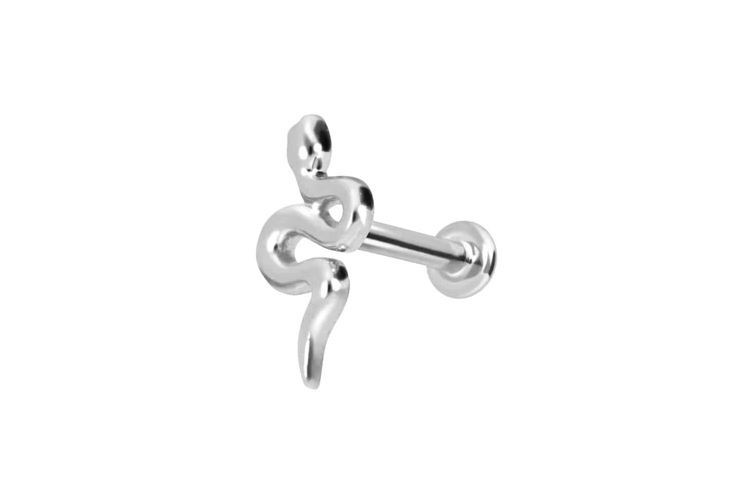 14 Karat Gold Labret Piercing mit Innengewinde SCHLANGE